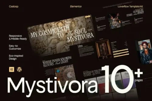best Mystivora astrology Elementor template instant download