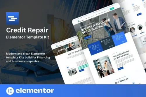 best credit repair Elementor template instant download