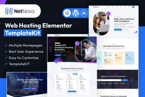 best net nova hosting website elementor template download
