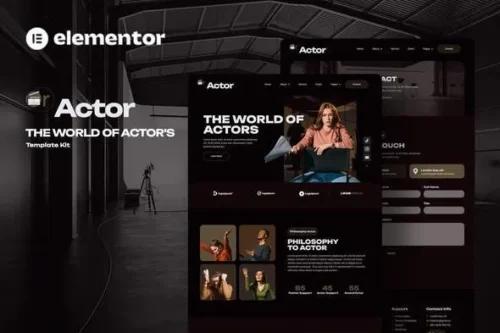 best Oractor actor agency Elementor template download