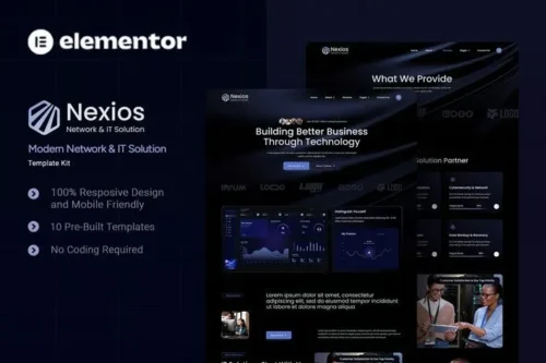 best Nexios IT Solution Elementor template kit download