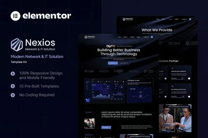 Nexios - Modern Network & IT Solution Elementor Template Kit best Nexios IT Solution Elementor template kit download