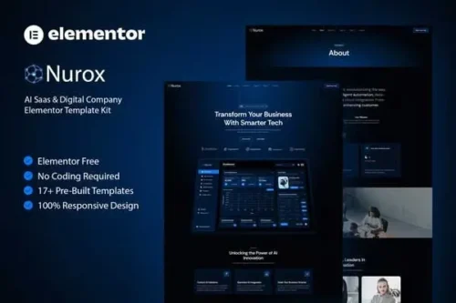 best AI SaaS Elementor template kit instant download