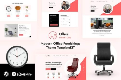 best furniture Elementor template kit instant download