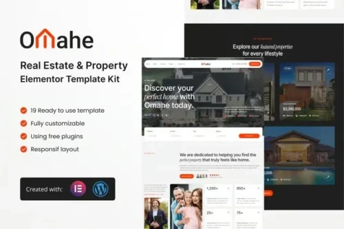 best real estate Elementor template kit instant download