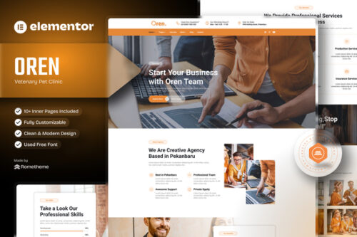 best creative business Elementor template kit instant download