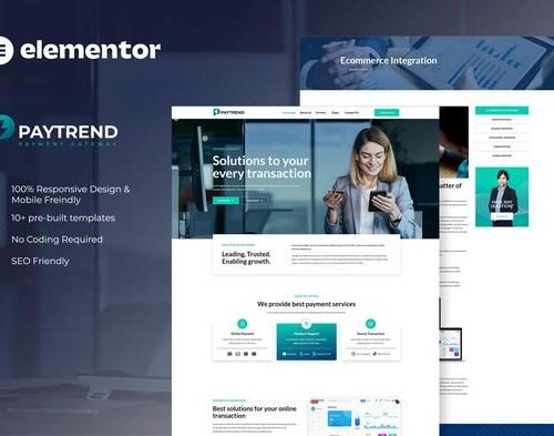 Paytrend - Online Payment Gateaway Elementor Template Kit