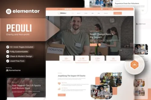best charity elementor template download for nonprofits