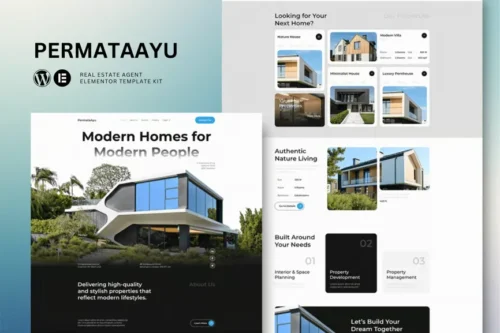 best real estate elementor template kit instant download