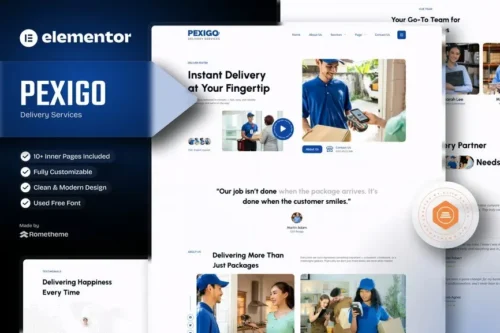 best Pexigo delivery services template instant download