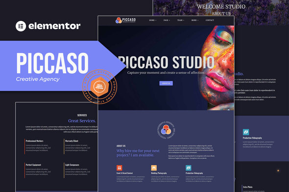 Piccaso - Photography Elementor Template Kit best Piccaso Photography Elementor Template Kit download
