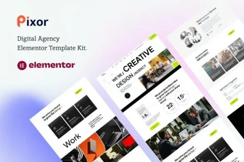 best Pixor Elementor digital agency template download