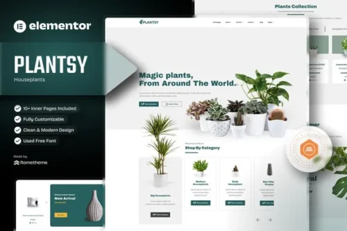 best houseplants elementor template download