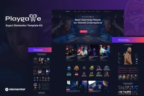 best Playgame esports gaming template kit download