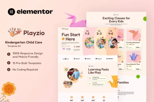 best kindergarten Elementor template download