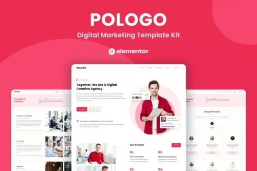 best Pologo Elementor template for digital marketing agencies download