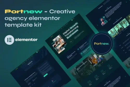 best creative agency Elementor template kit instant download
