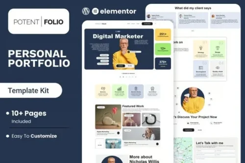 best digital marketer portfolio template download