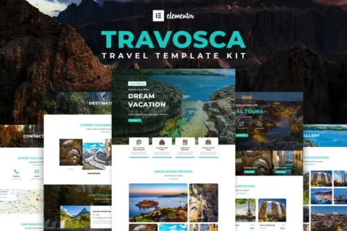 best Travosca travel website template kit instant download