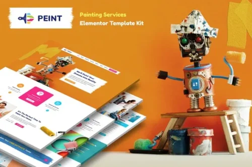 best painting services Elementor template kit instant download