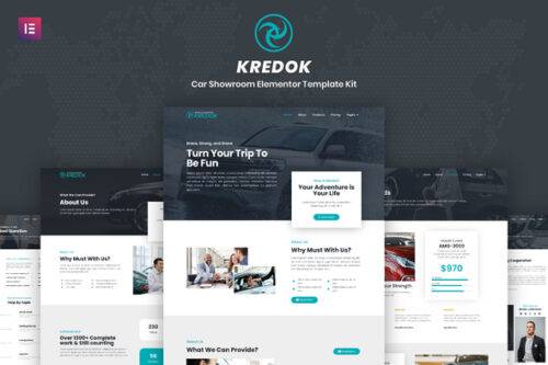 best car showroom Elementor template instant download