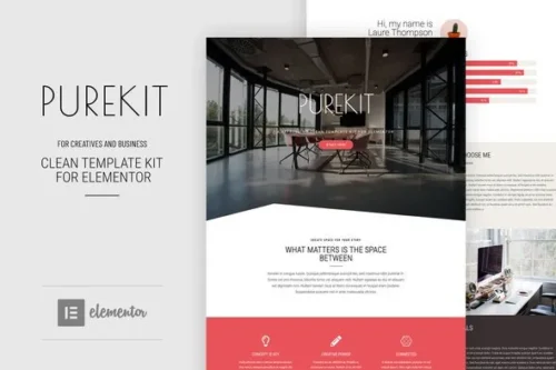 best Purekit Elementor template kit instant download