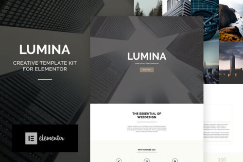 best Lumina Elementor template kit instant download
