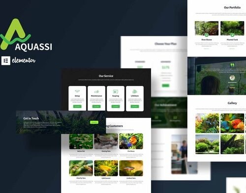 Aquassi - Aquascape Shop Elementor Template Kit