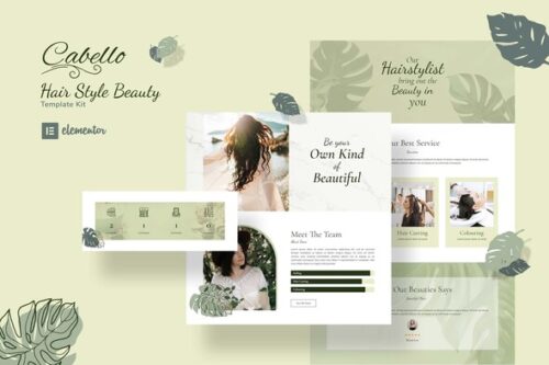 best Elementor salon template kit instant download