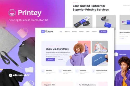 best Printey print shop website template download