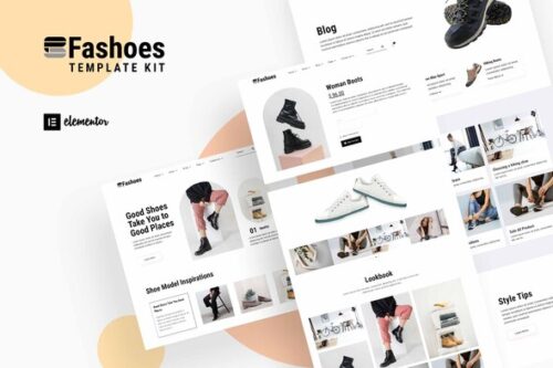 best Fashoes Elementor template kit instant download