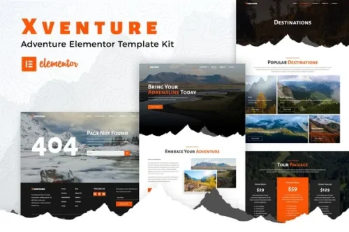 Best Travel Elementor Template Kit for Hiking Websites Download