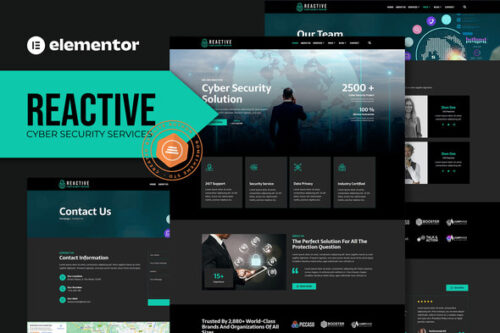 best cyber security Elementor template for instant download
