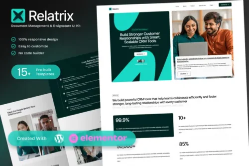 best Relatrix CRM Elementor template kit download