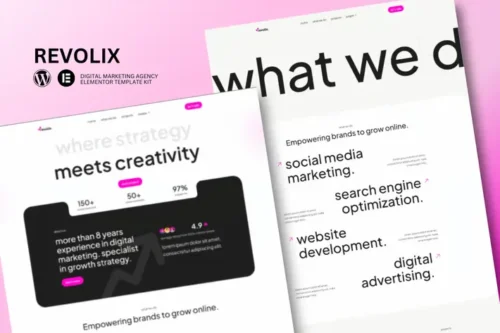 best digital marketing agency template Elementor download