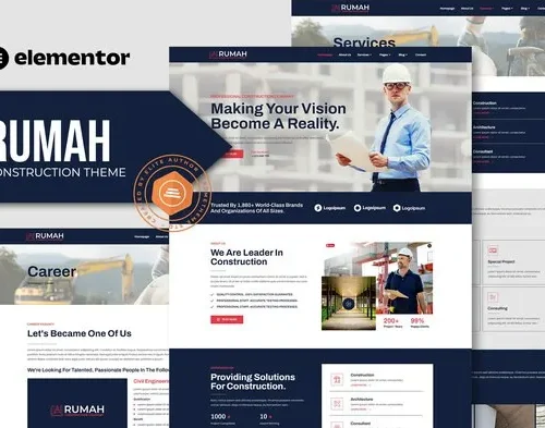 Rumah -  Construction Theme Elementor Template Kit
