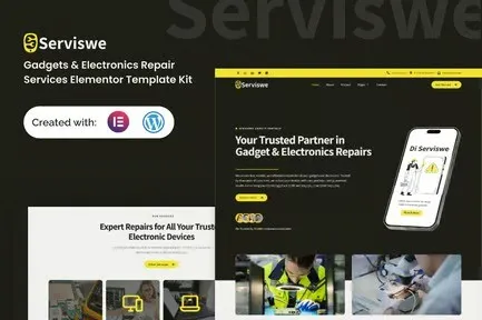 best gadget repair website template Elementor download
