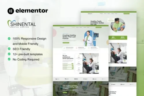 best dentist medical clinic Elementor template kit download