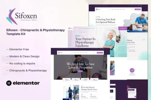 best Sifoxen chiropractic Elementor template kit download