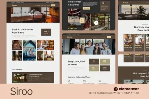 best hostel website template kit instant download