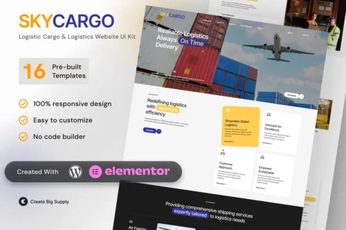 best Skycargo logistics template kit instant download