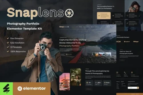 best Snaplens photography portfolio template download