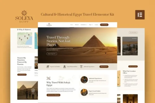 best Egypt travel Elementor template instant download