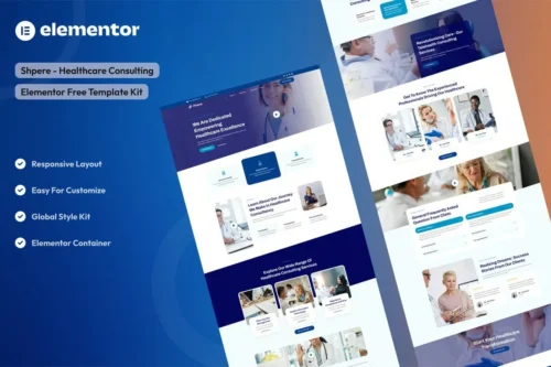best healthcare consulting elementor template download