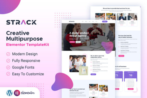 best STRACK multipurpose business Elementor template download