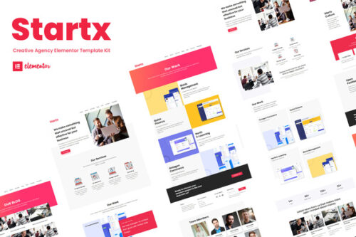 best Startx creative agency Elementor template kit download