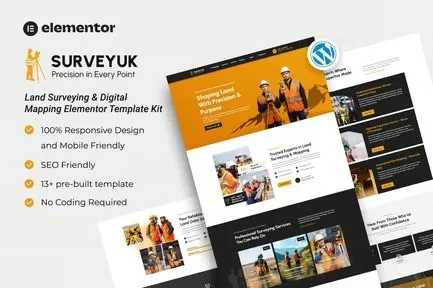 best Surveyuk Elementor surveying template premium download