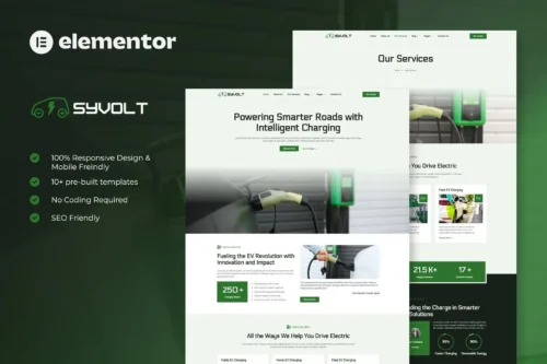 best Syvolt Elementor EV template download
