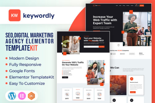 best digital marketing agency elementor template download