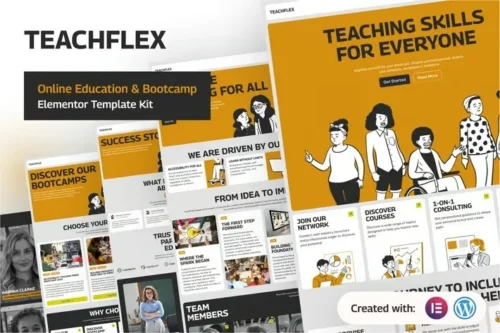 best Teachflex online education template kit download